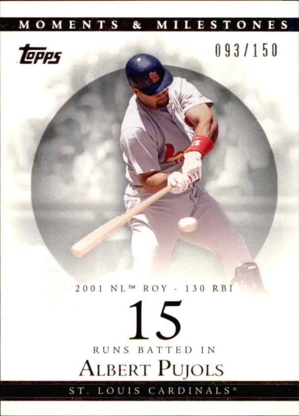 2007 Topps Moments and Milestones #2-15 Albert Pujols/RBI 15