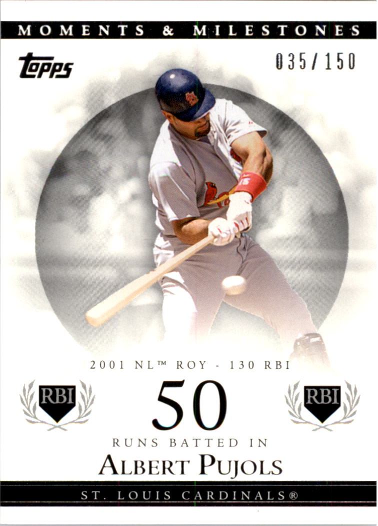 2007 Topps Moments and Milestones #2-50 Albert Pujols/RBI 50