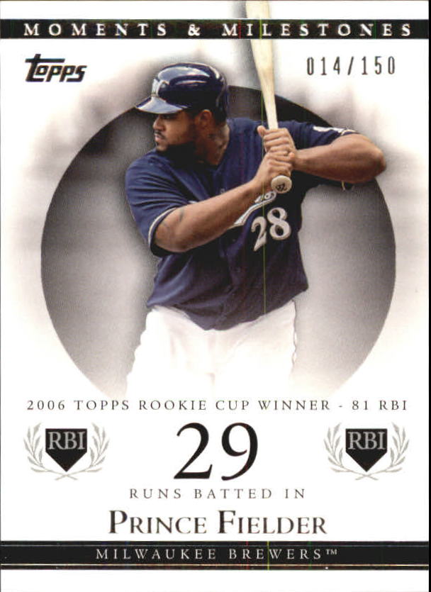 2007 Topps Moments and Milestones #59-29 Prince Fielder/RBI 29