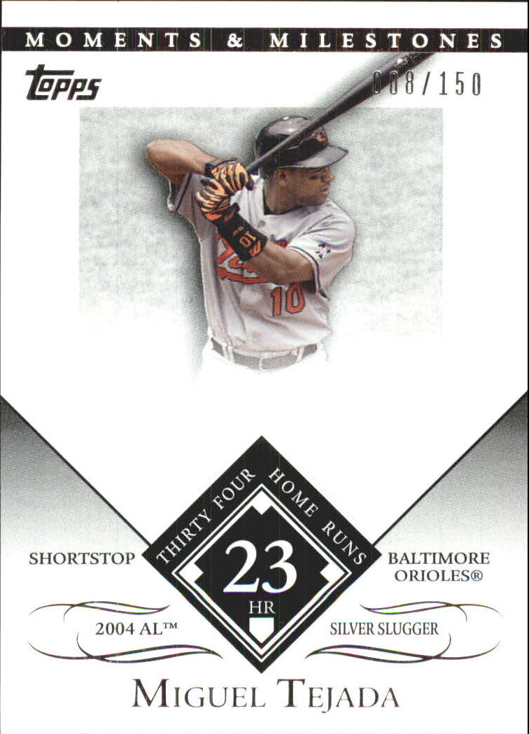 2007 Topps Moments and Milestones #154-23 Miguel Tejada/HR 23