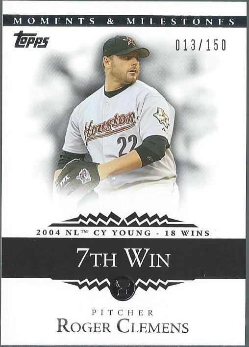 2007 Topps Moments and Milestones #161-7 Roger Clemens/W 7