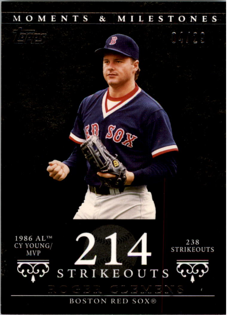 2007 Topps Moments and Milestones Black #18-214 Roger Clemens/SO 214