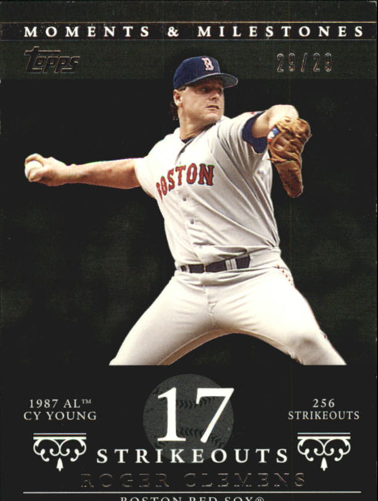 2007 Topps Moments and Milestones Black #20-17 Roger Clemens/SO 17