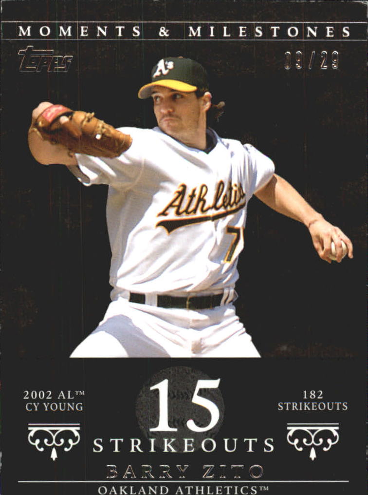 2007 Topps Moments and Milestones Black #49-15 Barry Zito/SO 15