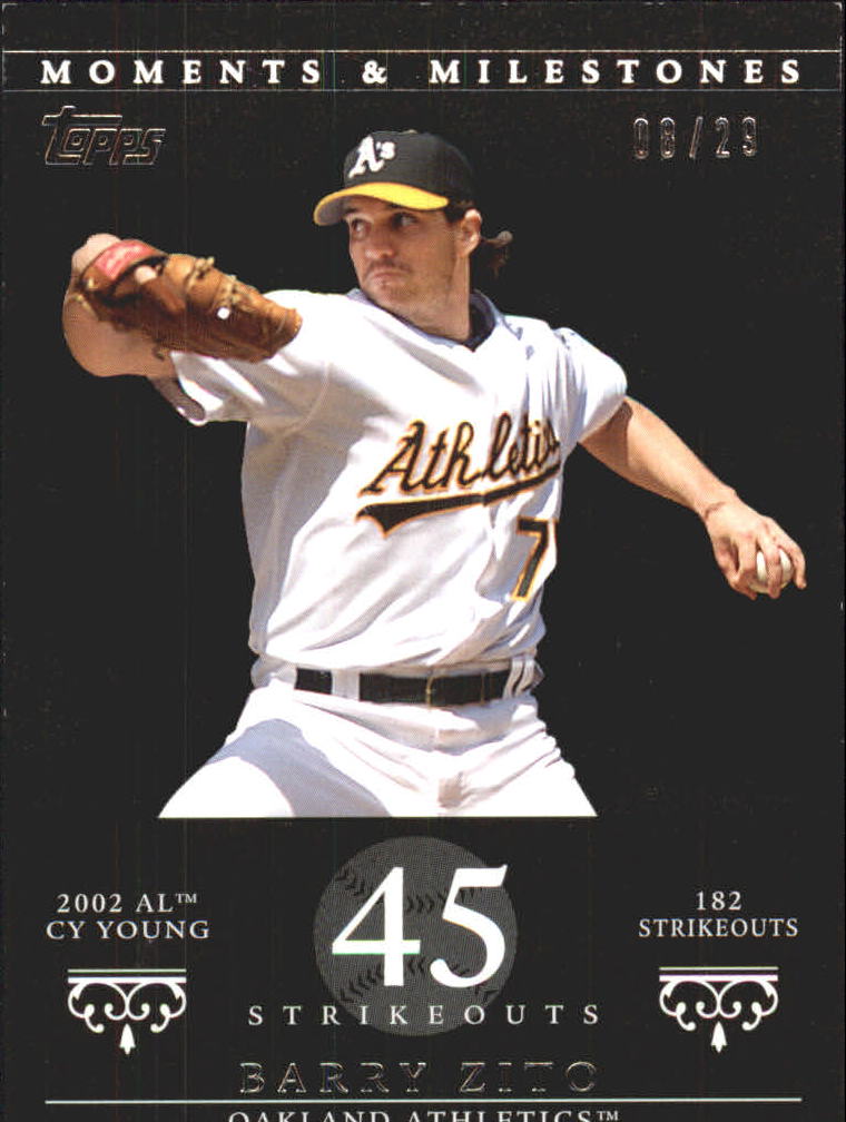 2007 Topps Moments and Milestones Black #49-45 Barry Zito/SO 45