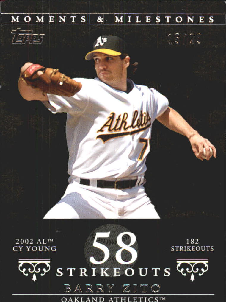 2007 Topps Moments and Milestones Black #49-58 Barry Zito/SO 58