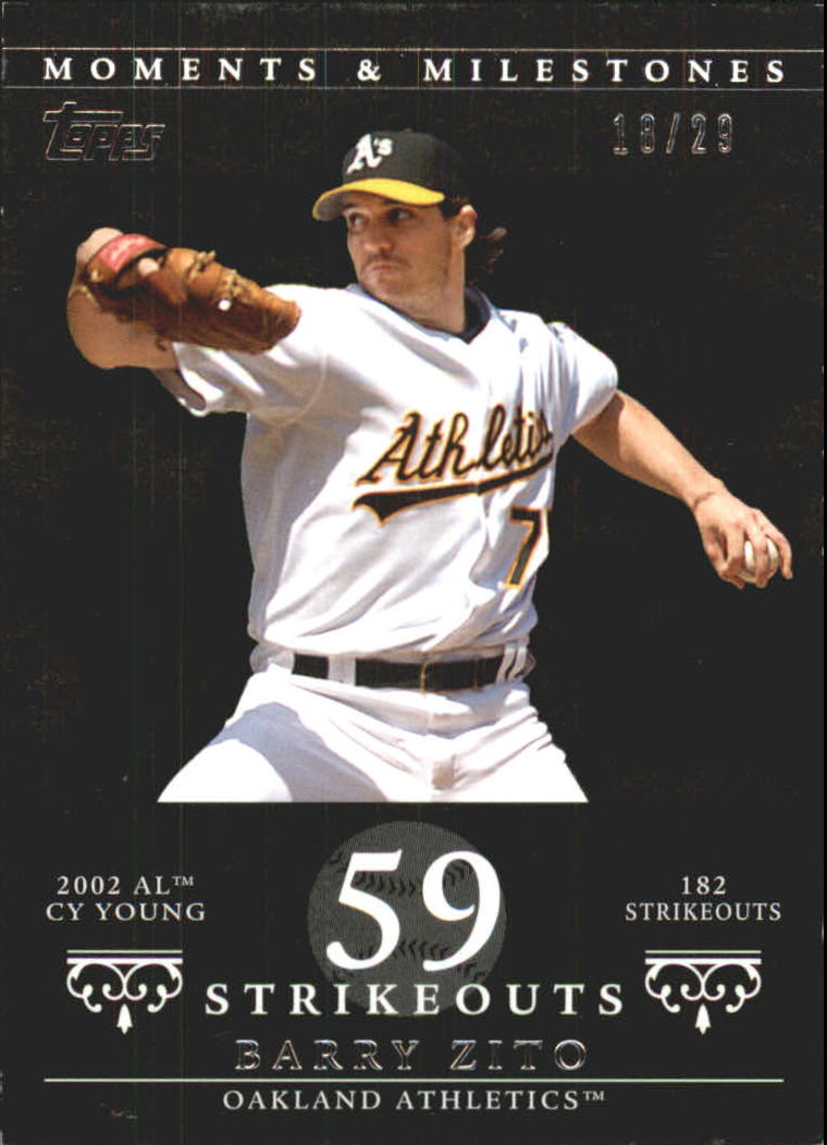 2007 Topps Moments and Milestones Black #49-59 Barry Zito/SO 59