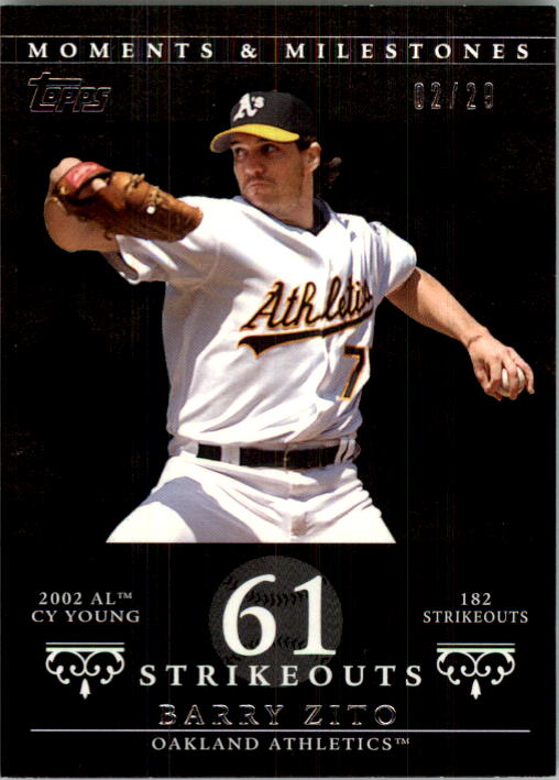 2007 Topps Moments and Milestones Black #49-61 Barry Zito/SO 61