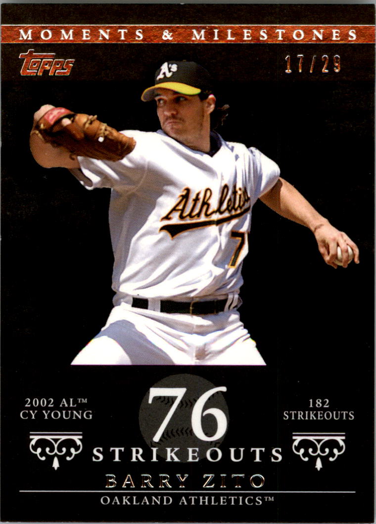 2007 Topps Moments and Milestones Black #49-76 Barry Zito/SO 76