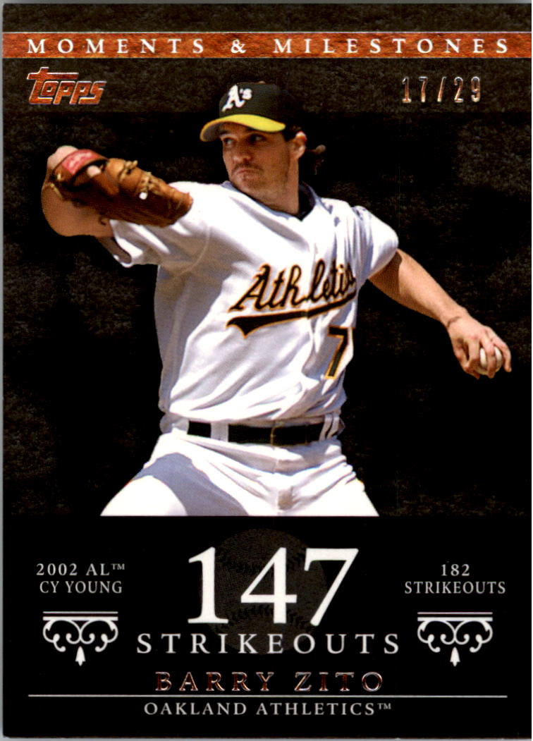 2007 Topps Moments and Milestones Black #49-147 Barry Zito/SO 147
