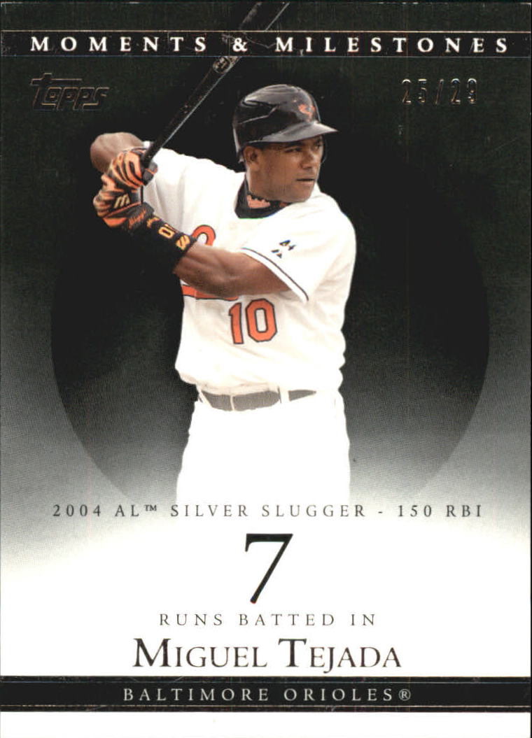 2007 Topps Moments and Milestones Black #155-7 Miguel Tejada/RBI 7