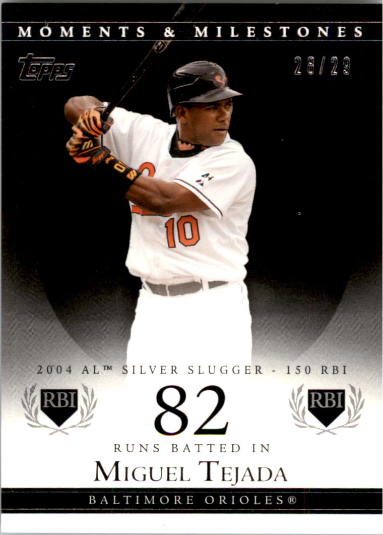 2007 Topps Moments and Milestones Black #155-82 Miguel Tejada/RBI 82