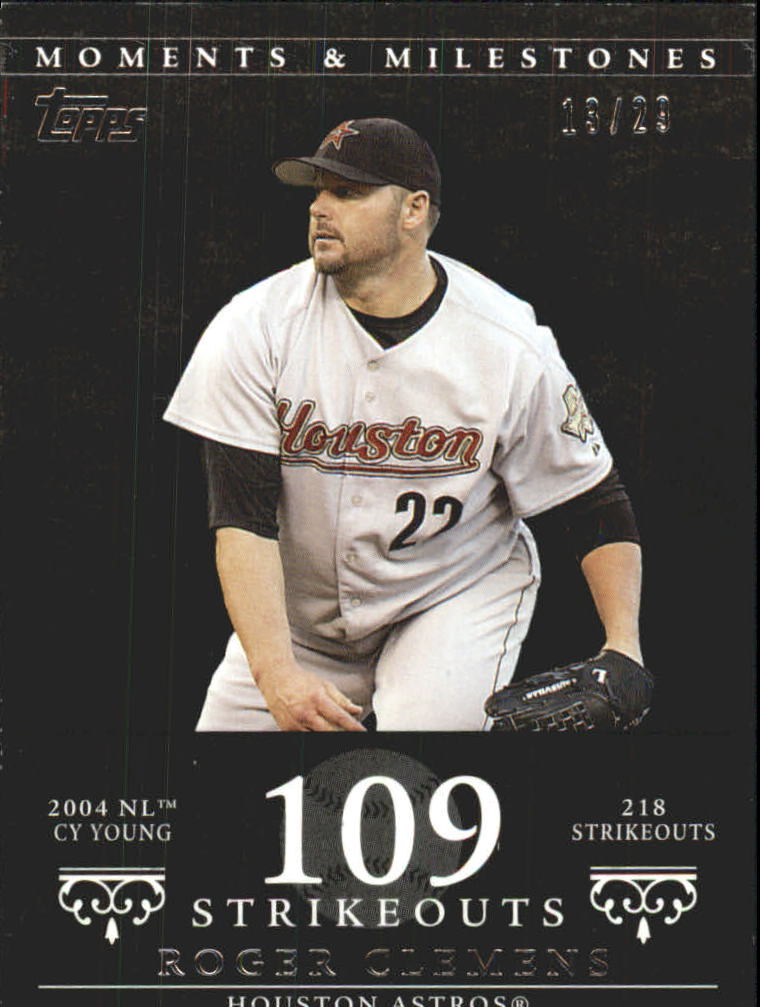 2007 Topps Moments and Milestones Black #162-109 Roger Clemens/SO 109