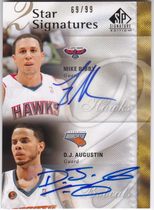 2009-10 SP Signature Edition 2 Star Signatures #2SMD Mike Bibby/D.J. Augustin/99