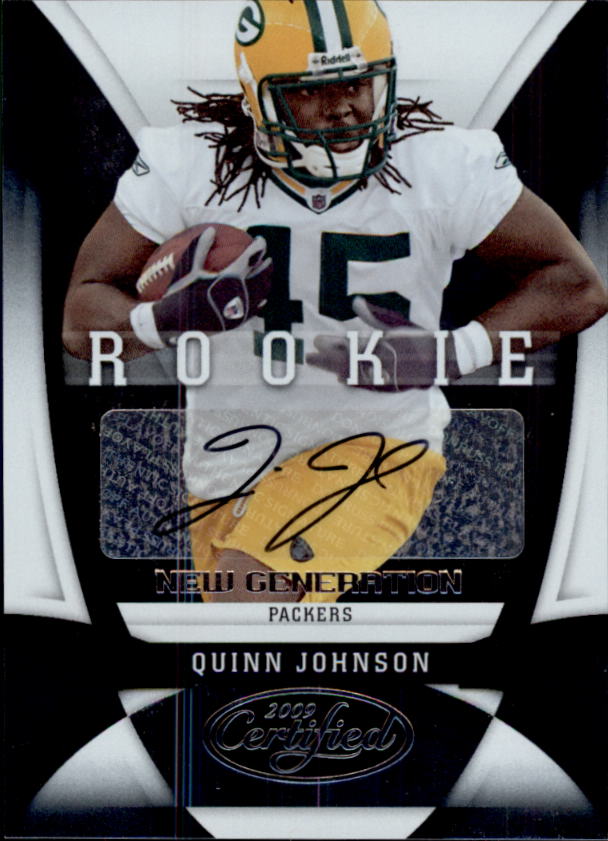 2009 Certified #186 Quinn Johnson AU/399 RC