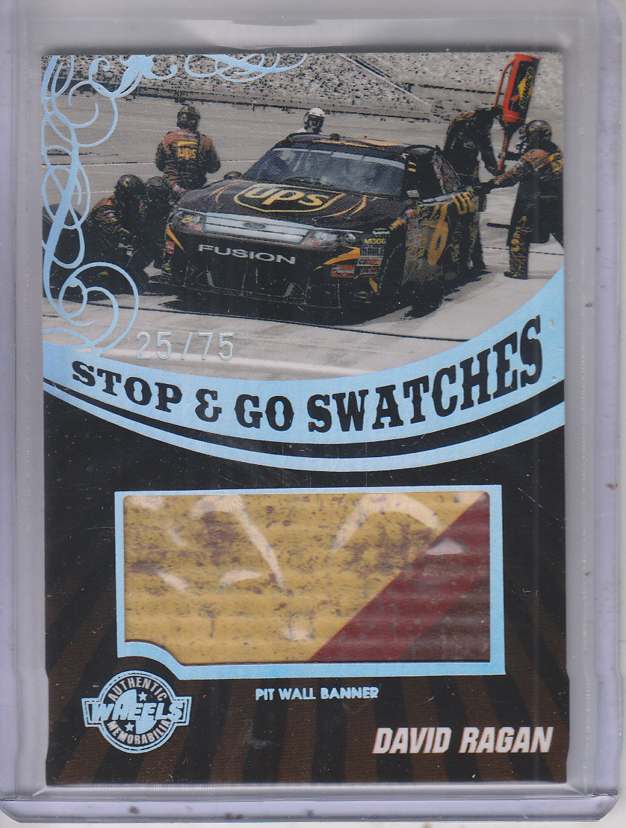 2009 Wheels Main Event Stop and Go Swatches Pit Banner Holofoil #SGBDR David Ragan