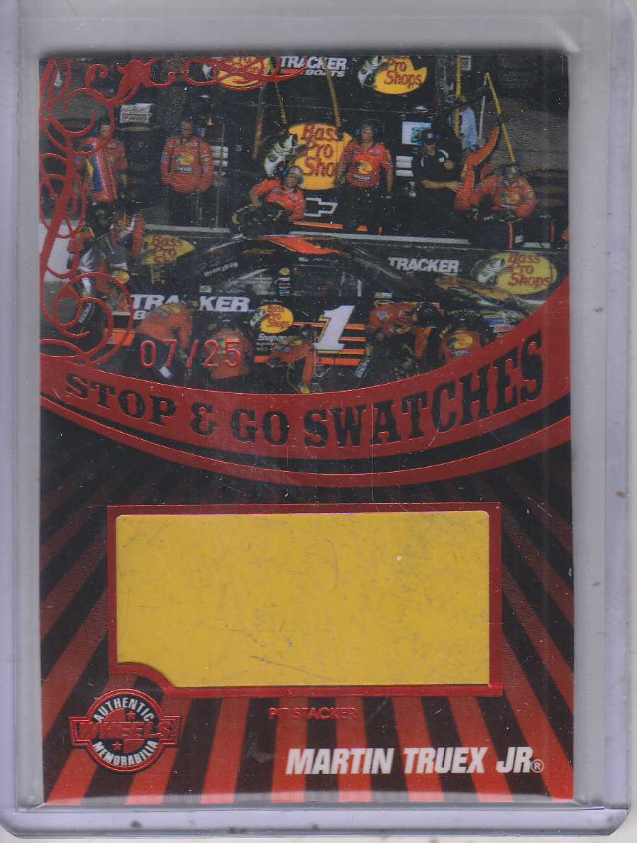 2009 Wheels Main Event Stop and Go Swatches Pit Stackers Red #SGWMT Martin Truex Jr.
