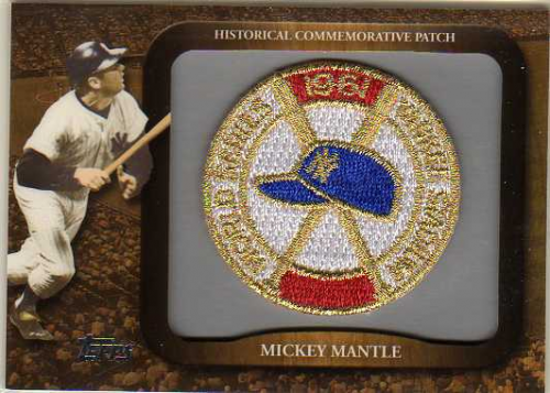 2009 Topps Legends Commemorative Patch #LPR123 Mickey Mantle