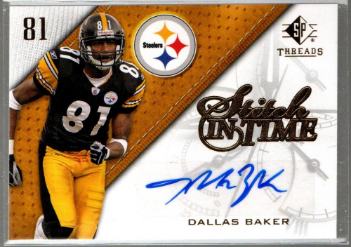 2009 SP Threads Stitch in Time Autographs #SITBA Dallas Baker