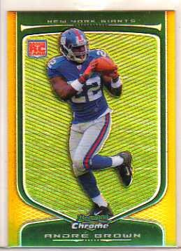 2009 Bowman Chrome Gold Refractors #134 Andre Brown