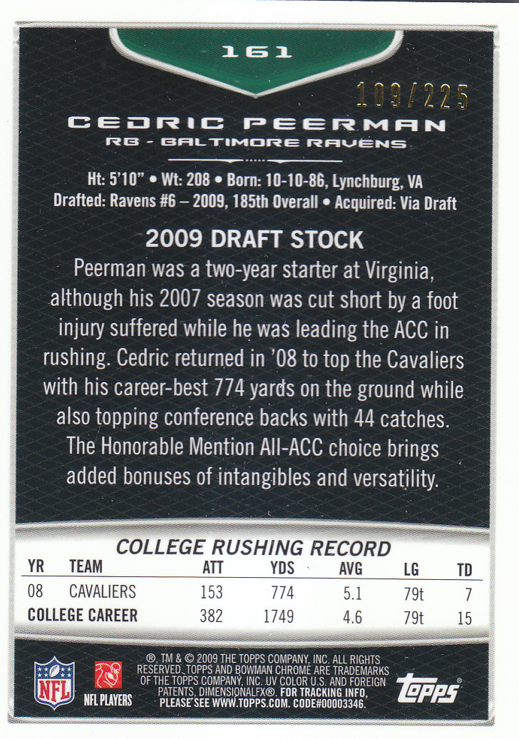 Autógrafos de novato Bowman 2009 cromo fútbol americano parte 3 y tarjetas de bronce - Imagen 37 de 39