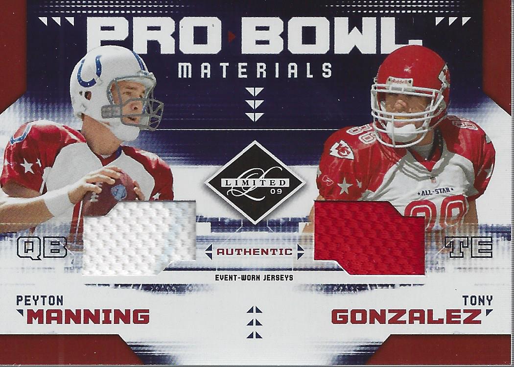 2009 Limited Pro Bowl Materials Combo #6 Peyton Manning/Tony Gonzalez