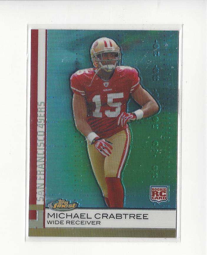 2009 Finest Blue Refractors 429 #70 Michael Crabtree
