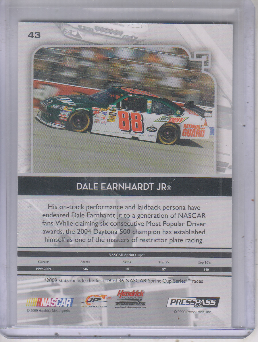 2009 Press Pass Legends Holofoil #43 Dale Earnhardt Jr. back image