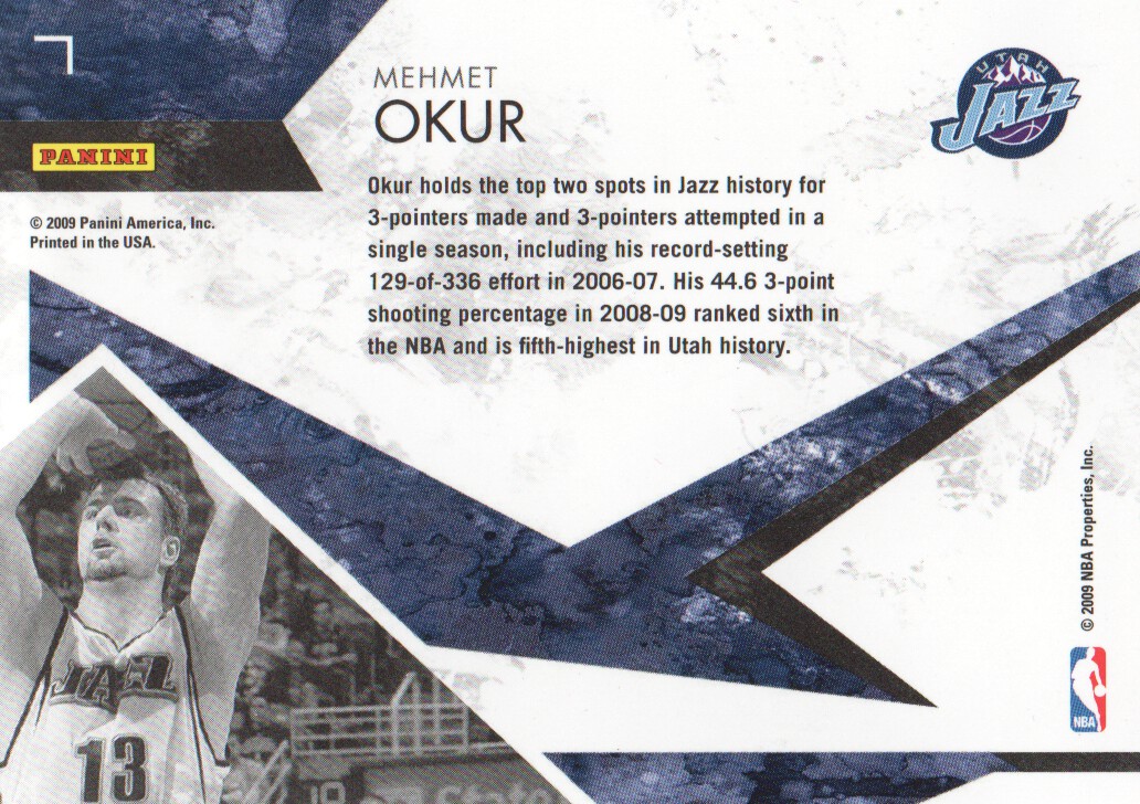 2009-10 Rookies and Stars Sharp Shooters #7 Mehmet Okur back image