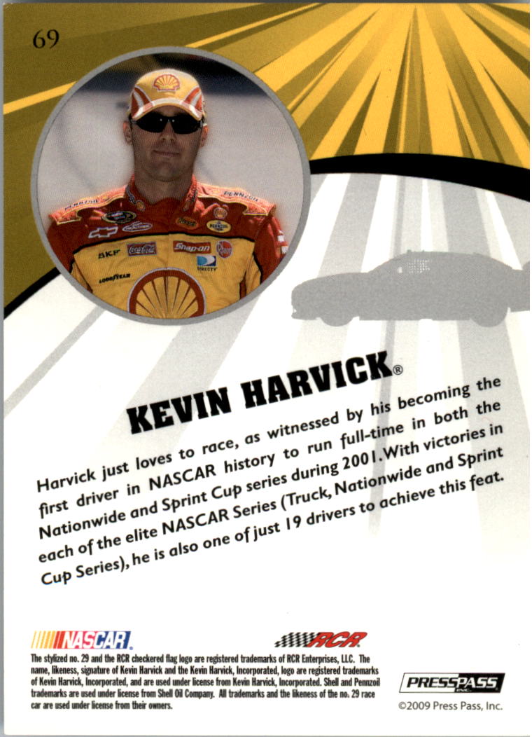 2009 Press Pass Fusion Gold #69 Kevin Harvick back image