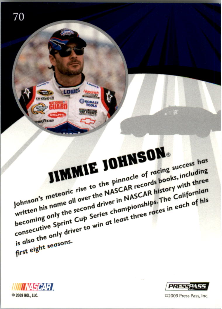 2009 Press Pass Fusion Gold #70 Jimmie Johnson back image