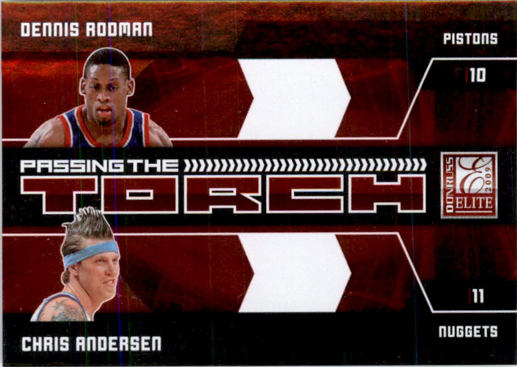 2009-10 Donruss Elite Passing the Torch Red #7 Dennis Rodman/Chris Andersen