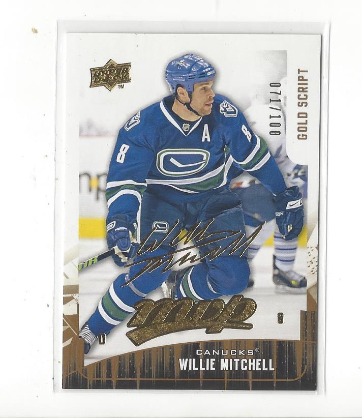2009-10 Upper Deck MVP Gold Script #19 Willie Mitchell