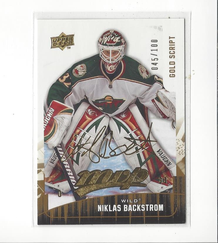 2009-10 Upper Deck MVP Gold Script #152 Niklas Backstrom