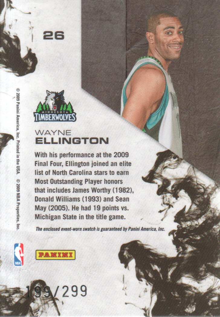 2009-10 Rookies and Stars Longevity Dress for Success Materials Jerseys #26 Wayne Ellington back image