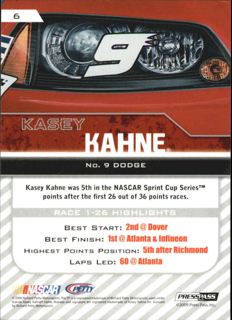 2010 Press Pass #6 Kasey Kahne back image
