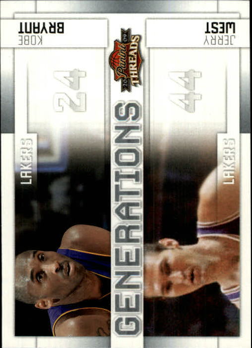 2009-10 Panini Threads Generations #1 Jerry West/Kobe Bryant