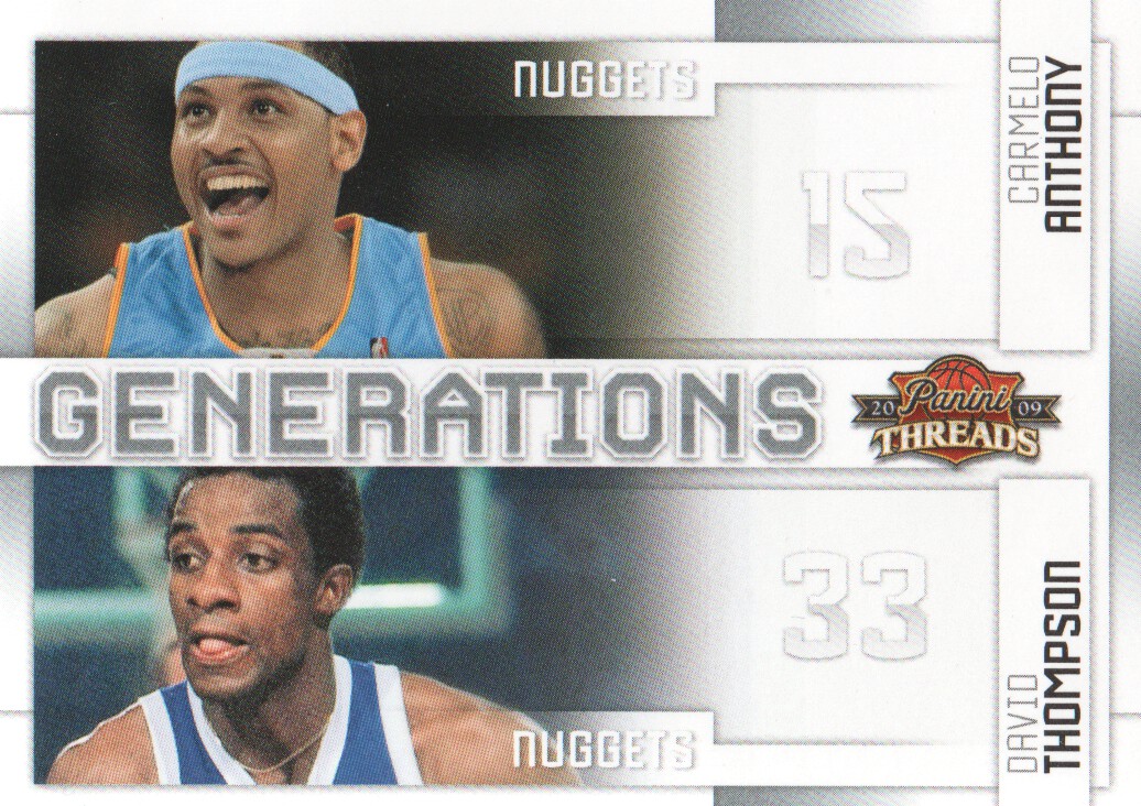 2009-10 Panini Threads Generations #4 Carmelo Anthony/David Thompson