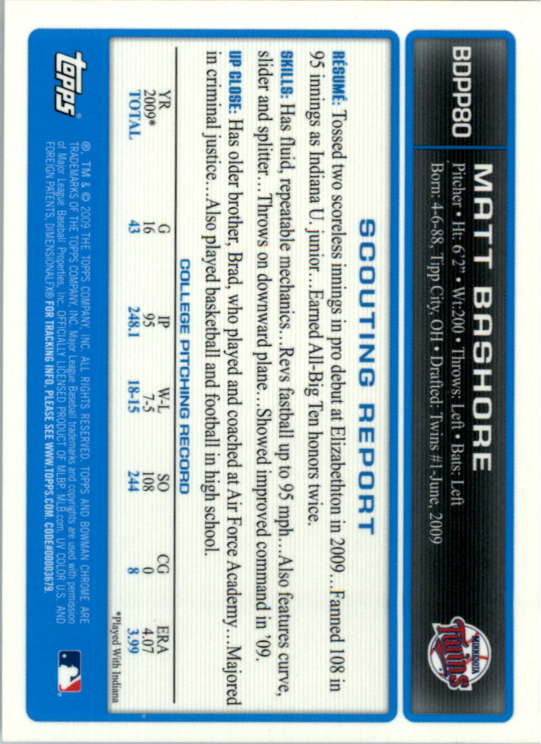 2009 Bowman Chrome Draft Prospects Baseball Card Pick - Picture 138 of 139