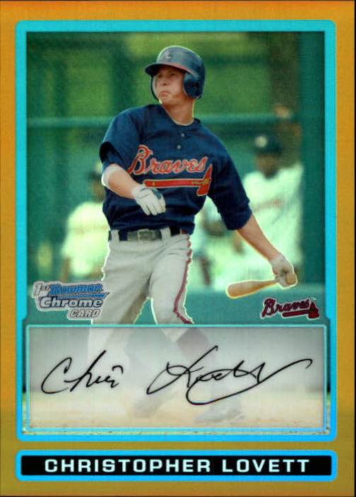 2009 Bowman Chrome Draft Prospects Gold Refractors #BDPP6 Christopher Lovett