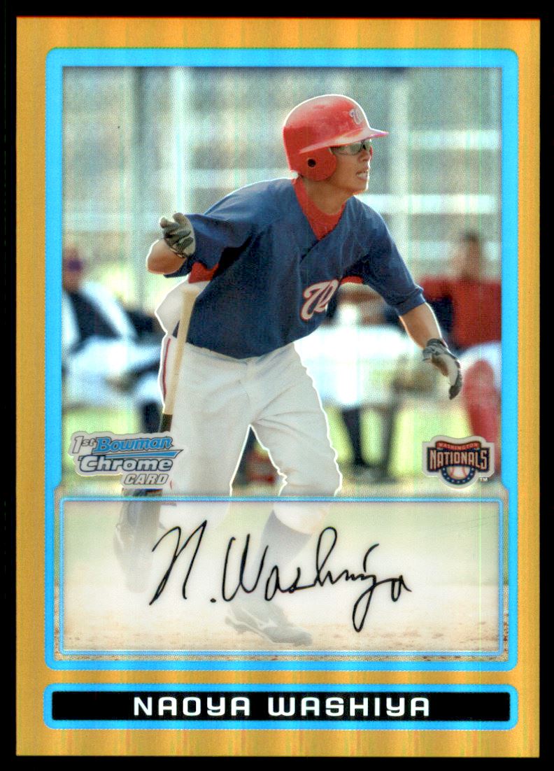 2009 Bowman Chrome Draft Prospects Gold Refractors #BDPP33 Naoya Washiya