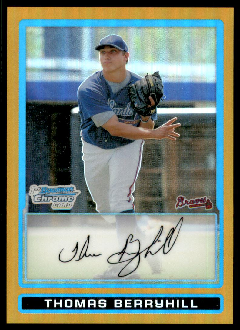 2009 Bowman Chrome Draft Prospects Gold Refractors #BDPP50 Thomas Berryhill