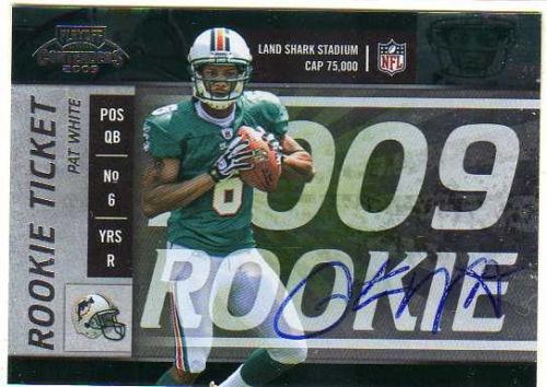 2009 Playoff Contenders #118 Pat White AU RC