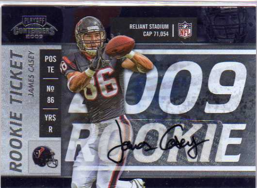 2009 Playoff Contenders #168 James Casey AU RC