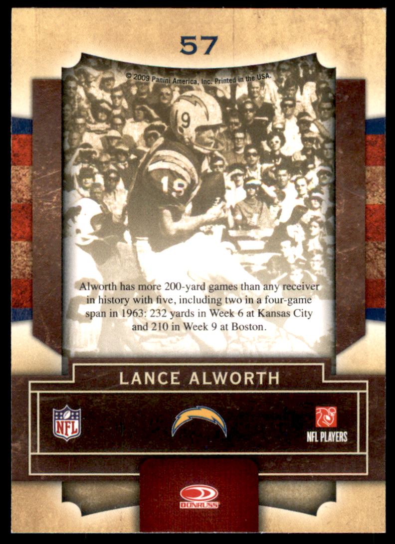 2009 Playoff Contenders Legendary Contenders #57 Lance Alworth - NM-MT