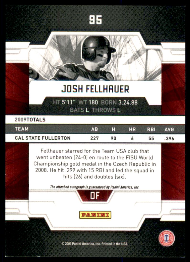 2009 Donruss Elite Extra Edition Signature Turn of the Century #95 Josh Fellhauer AU/125
