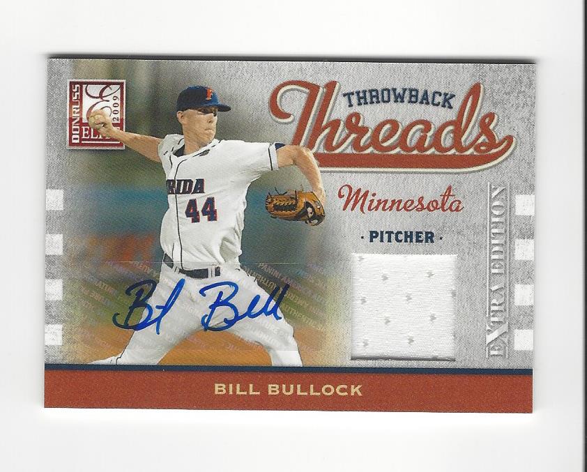 2009 Donruss Elite Extra Edition Throwback Threads Autographs #5 Bill Bullock/199