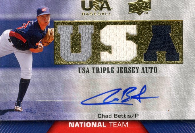 2009-10 USA Baseball National Team Jersey Autographs #CB Chad Bettis