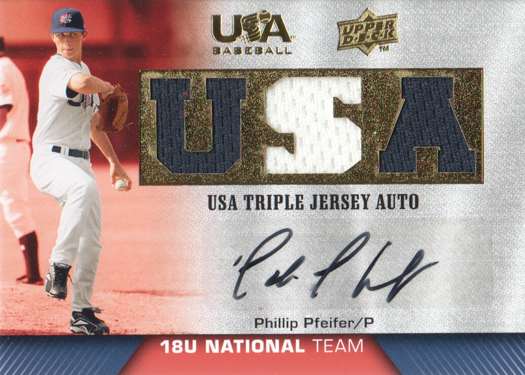 2009-10 USA Baseball 18U National Team Jersey Autographs #PP Phillip Pfeifer/39