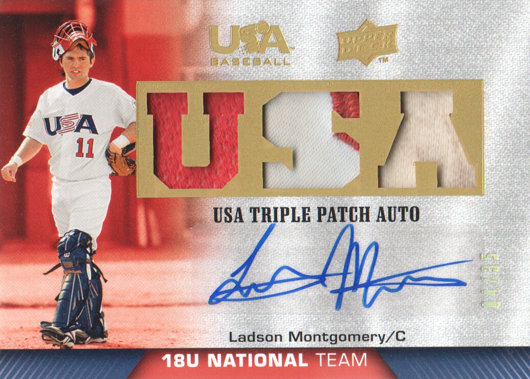 2009-10 USA Baseball 18U National Team Patch Autographs #LM Ladson Montgomery